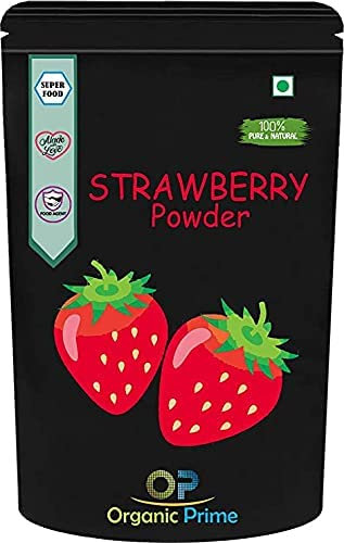 AOZA Organic Prime Poudre de fraise biologique | Riche en vitamine C et saveur naturelle | Sec, sans sucres ajoutés ni conservateurs – 100 g