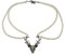 Alpenflüstern Perlen-Trachtenkette Strasshirsch - Damen-Trachtenschmuck Dirndlkette (creme-weiß) DHK322