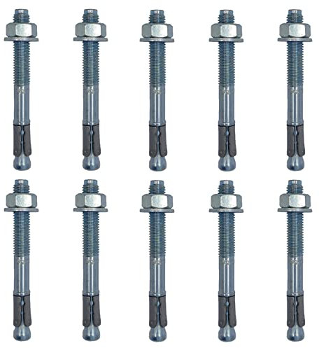 10x Remstaler BOLZENANKER | Stahl verzinkt | M6 M8 M10 M12 M16 M20 | made in GERMANY | Stahlanker | Keilanker | Betondübel | Spreizanker | Hülsenanker (8x165)