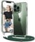 Vaykwo Cordon Coque pour iPhone 13 Pro Max 6,7'', Coque avec Collier Réglable pour iPhone 13 Pro Max, Protection Complète Transparente avec Tour de Cou, Vert Foncé
