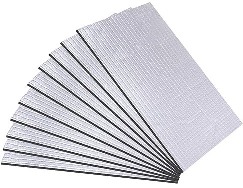 ChicSoleil 10 pcs Auto Dämmmatte Selbstklebende Isolierung Matte 0,45 m² Wärmedämmung Schalldämmung Baumwolle Dämmschaummatte Isoliermatte Lärmschutz 5mm x 25cm x 18cm,silber