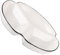 OUNONA Divided Dinner Plates Sectioned Plates Divider Plates Adult Size Aid Plate Portion Control Plates Dessert Plates Food Divided Tray Japanese-Style Lunch Plate White Ceramics