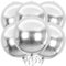 VIKY® 6 Stück Folienballon Geburtstag, 22 Zoll 4D Luftballons Geburtstag Helium Ballon Silber, Kindergeburtstag Deko Luftballon, Party Deko Ballons für Geburtstag, Graduation, Einschulung, Rente Deko