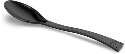 ALPHAFORM - Sachet de 40 Cuillères À Soupe Réemployables 200Mm, Résistantes À 125 Passages au Lave-Vaisselle, Taille Standard, Couleur Noire, Barquette Alimentaire Jetable