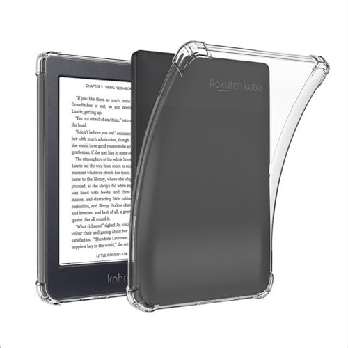 GIOPUEY Hülle für Tolino Page 2, Weiche TPU Rückenschale, Dünne Abdeckung, Airbag Schutz, Case Kompatibel mit Tolino Page 2-Transparentes