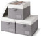 GRANNY SAYS Top of Wardrobe Storage Boxes with Lids, Pack of 3; Organiser & Baskets for Shelves & Bedroom Storage