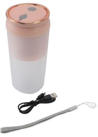 Personal Size Blender,USB Rechargeable Portable Blender Cup Dual Use Juicer Water Bottle Shakes Blending Cup Juicer Cup for Travel Personal Use (Pink)