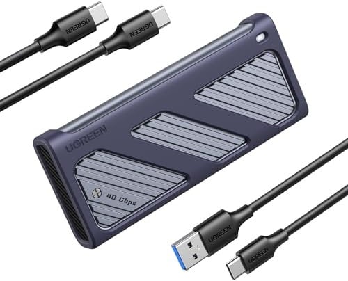UGREEN Case SSD M.2 NVMe USB 4 40Gbps, Enclosure Disco Rigido Esterno UASP TRIM per Archiviazione Dati, Compatibile con Laptop, Tablet, 970 Evo Plus 980 PRO WD SN770 Kingston