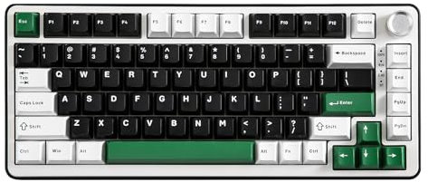 YUNZII B75 PRO Wireless Mechanical Keyboard,75% Gaming Keyboard Gasket Hot Swap Custom Keyboard with Knob,Pre-lubed Switches RGB,Bluetooth/Type-C/2.4G (Blue Grey Switch,Black)