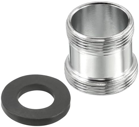 Unifizz M22*1.0 Male to M20*1.0 Male Thread Faucet Adapter, Chromed Aerator Connector Fitting for Garden Hose Water Filter Pipe, Silver