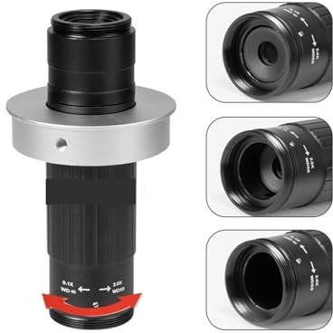 Lente industrial Cámara de microscopio Digital de vídeo Industrial, 48MP, 4K, 1080P, USB, Zoom 1-130X, lente de montaje en C, soporte voladizo for soldadura de reparación No se cansa fácilmente dura