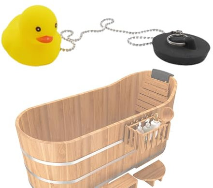 Badewannenstöpsel mit Kette – Badewannenstöpsel aus Gummi und Kette | Waschbeckenstöpsel mit süßer Kette | Abflussstopfen aus Gummi | schwimmender Abflussstopfen aus Gummi