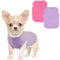 Winmany 2 PCS Small Dogs Clothes Puppy Summer Tank Top for Girl Boy Chihuahua Shih Tzu Pomeranian Shirts Vest (Pink + Purple, XS)