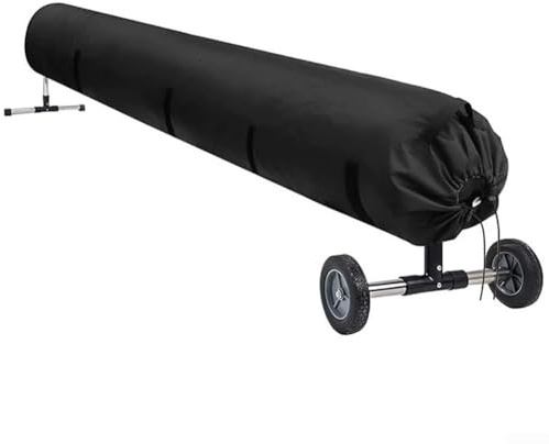 Getdoublerich 420D Solar Pool Reel Cover - Heavy Duty Waterproof Protector For Above Ground Solar Blankets(18FT)