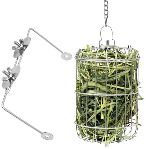 Heuraufe, Edelstahl Heuspender Für Hamster, Futterorganizer Mit Aufbewahrung Und Spender Für Kleintiere Wie Hamster Nagetiere Und Wiesenbewohner