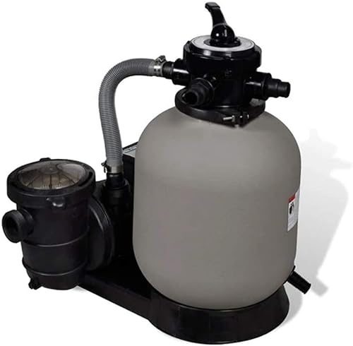 Hommdiy Sandfilterpumpe 600 W 17.000 L/h Sandfilteranlage Filteranlage Poolfilter