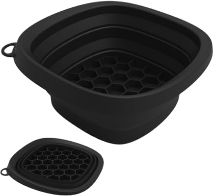 WJnflQN Bol plongeant pour le visage - Bol plongeant pour le visage | Bassin de lavage réutilisable pliable en silicone avec plateau cube intégré pour soins de la peau, spa, cuisine, maison