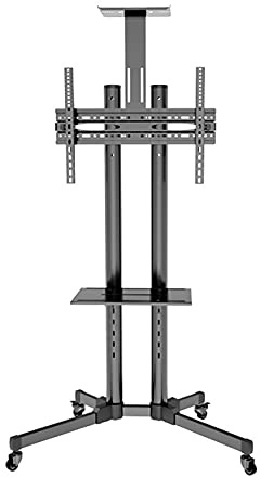 GDHKDDFL TV-Halterung, Höhenverstellbares Rollen mit Rädern, passend for 32 bis 70 Zoll große LCD-LED-Flachbildfernseher, schöne Landschaft