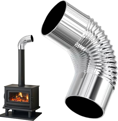 Abgasrohr Für Öfen 90 Grad Edelstahl Brenner Zubehörteile | Edelstahl Für Den Außenbereich Garten Terrasse Haus Kamin BBQ Grill Picknick Grillen Und Feuerstelle