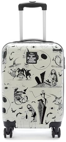 Disney Store Official Bagage rigide L'Étrange Noël de monsieur Jack de Tim Burton rigide à roulettes, motif Jack Skellington, 56 x 35 cm, valise de voyage