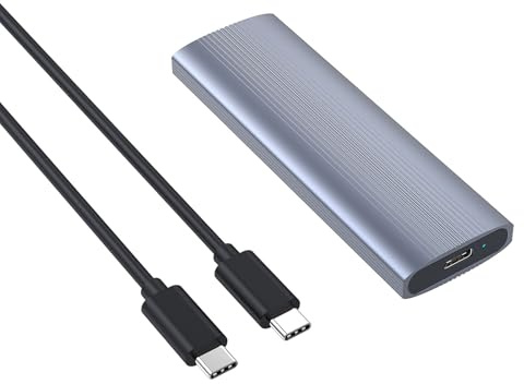 Dasbsug Aluminum USB 3.2 Type C Hard Drive Enclosure Quick Installation Supports 10Gbps Data Transmission Drive Enclosure for PC