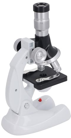 Alomejor Kit Educativo per Microscopio per Bambini, Ingrandimento 1200X, Giocattolo Durevole per L'esplorazione Scientifica, Alimentato a Batteria, per Scienziati Principianti