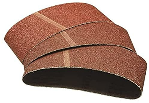 wolfcraft 9 Gewebe-Schleifbänder 76 x 457 mm I 1890100 I Körnung 40, 80, 120 I für Holz & Metall I Schleifpapier für Bandschleifer I flexibel und langlebig