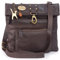 Catwalk Collection Handbags - Damen Leder Umhängetasche - Crossbody Bag Klein - Messenger Bag mit Verstellbarer Schultergurt - DISPATCH - Braun
