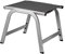 Kettler Basic Plus Advantage Gartenhocker Metall – stabiler Alu Hocker für Terrasse und Balkon – langlebige & wetterfeste Gartenmöbel mit Stil – UV-beständig – silber/anthrazit