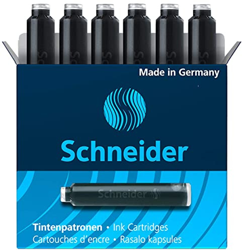 Schneider Pack of 5 Boxes 6 Ink Cartridges Black