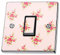 Pink Shabby Chic Roses Light Switch Sticker Vinyl Cover Skin