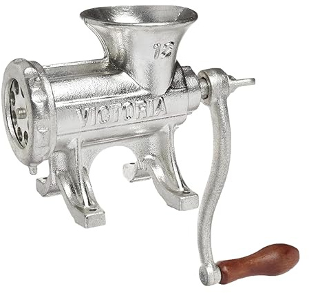 Victoria Manual Meat Grinder and Sausage Stuffer, Number 12, Cast Iron, Tabletop Meat Mincer and Sausage Maker