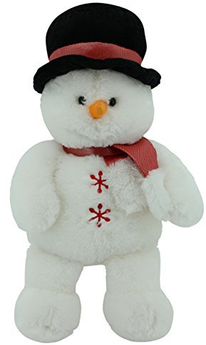 Sweety Toys 4737_rot Kuschel Schneemann Teddy XXL zum Knuddeln - ca. 65 cm lang mit Zylinder und Schal (Rot) Weihnachten