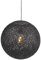 Qazqa - Modern Design-Hängeleuchte schwarz Kugel 45cm - Corda I Wohnzimmer I Schlafzimmer - Papier I Tau Rund I Kugel I Kugelförmig - LED geeignet E27