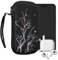kwmobile Carcasa para móvil tamaño M - 5,5 - Funda Universal con Cremallera - Estuche de Neopreno - pájaros Rama