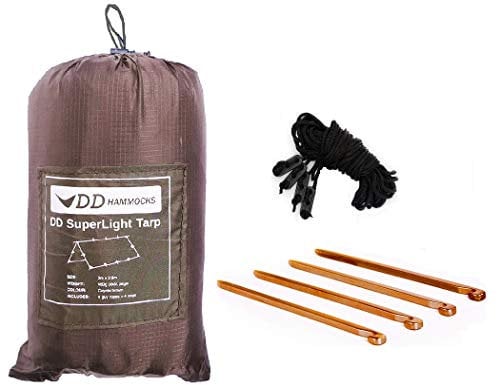 DD Hammocks DD Hammocks – DD SuperLight Tarp – 100 wasserdichter Planenschutz für ultraleichtes Outdoor-Camping, Trekking und Bikepacking-Abenteuer