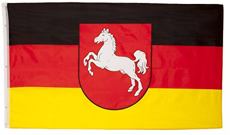 BRUBAKER Flagge Fahne Niedersachsen Große Hissfahne 150x90 cm