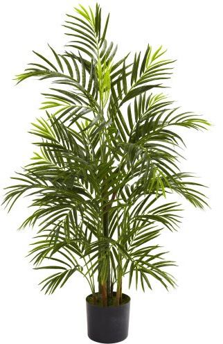 Nearly Natural 5388 Areca Palm UV Resistant Tree, 3.5-Feet, Green,50.5 x 7 x 7