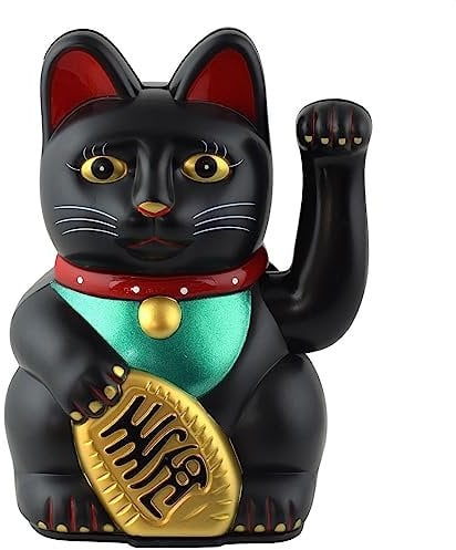 Freak Scene Superfreak Glückskatze - Maneki-Neko - Winkekatze - 13 cm - schwarz