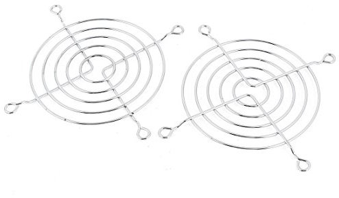 sourcing map 2 Pcs Metal Wire Finger Guard Protect Grill for 90mm PC Cooling Fan