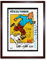 Wee Blue Coo Postage Stamp Frankreich Euro Tintin Snowy Herge Poststempel gerahmter Wandkunstdruck