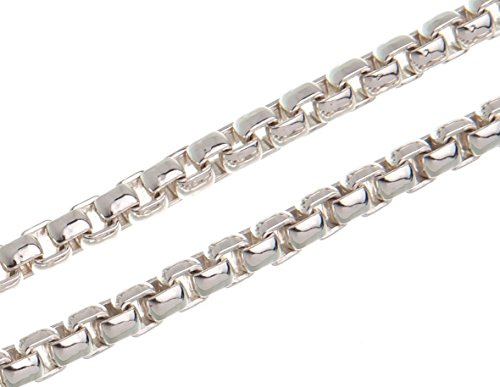 Veneziakette rund, Silberkette - 3,7mm Breite - echt 925 Silber - Länge wählbar 38-100cm