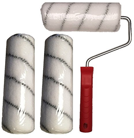 3 Stk. Polyamidrolle+Bügel für 2K-Epoxidharz Bodenbeschichtung Epoxy Grundierung