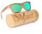 Ynport Crefreak Lunettes de Soleil Classique en Bambou carbonisé pour Homme/Femme Monture complète, Lunettes Vintage, flottantes, polarisées
