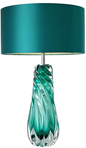 Casa Padrino Designer Tischleuchte Türkis 17 x 42 x H. 67 cm - Luxus Kollektion