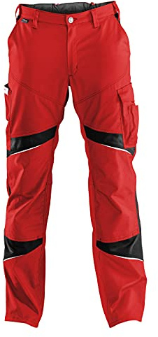 KÜBLER ACTIVIQ Hose HIGH PSA 2 – Hose mit ergonomischer Linienführung und Knieschutztaschen aus Cordura® mittelrot/schwarz Gr. 29