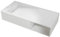 Lavabo sospeso o da appoggio PB2088 con vano portaoggetti laterale - Solid Stone - bianco opaco - 100 x 46 x 20 cm