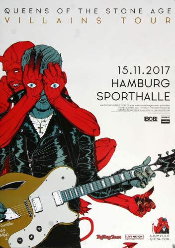 Queens of The Stone Age - Villains, Hamburg 2017 » Konzertplakat/Premium Poster | Live Konzert Veranstaltung | DIN A1 «