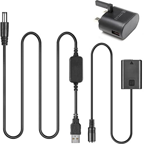 5V-8.4V AC-PW20 USB Cable QC3.0 USB Adapter NP-FW50 DC Coupler for Sony NEX3 NEX 5 7 SLT-A33 A55 SLT-A35 a7S a7k a7II a7R a7RII a37 a5100 A6000 A6300 A6500 A7000