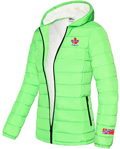 Nebulus Damen Jacke GLOWFUR, warme Outdoorjacke, praktische & vielseitige Übergangs- & Winterjacke, lime - XL/42